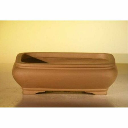 PARCHE 8 x 6 x 3 in. Rectangle Unglazed Ceramic Pot, Tan PA2802621